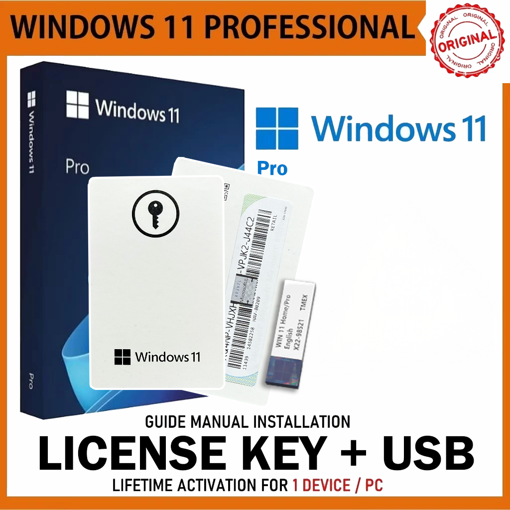 Windows 11 Pro | Genuine License Key + Activation Card + Free Support